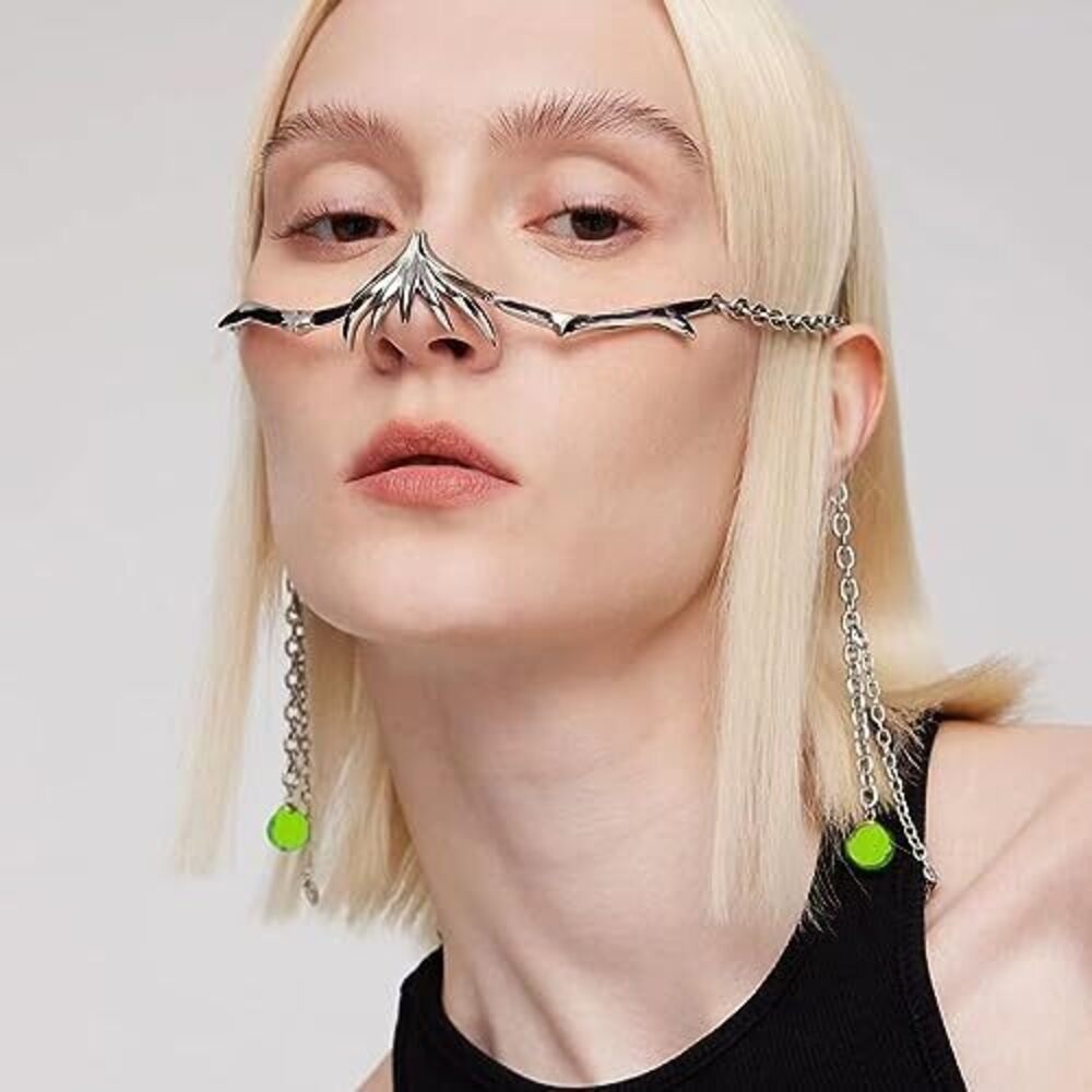 9922 Cyber-Punk Masquerade Mask ,Party Prom Metal Mask Liquid Irregular